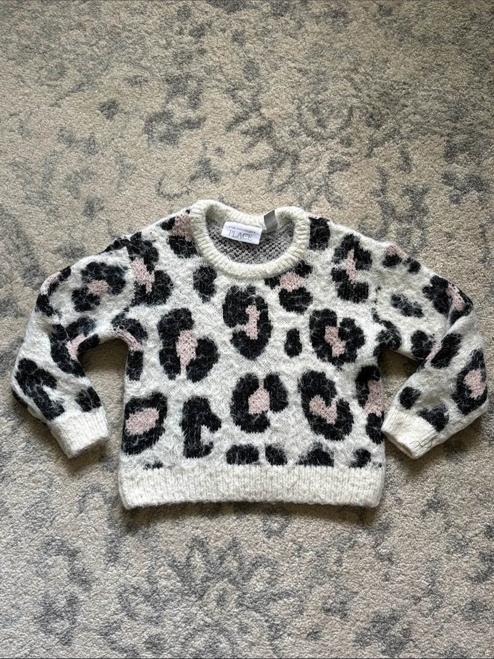 The Children's Place Girls' Leopard Print Cozy Sweater